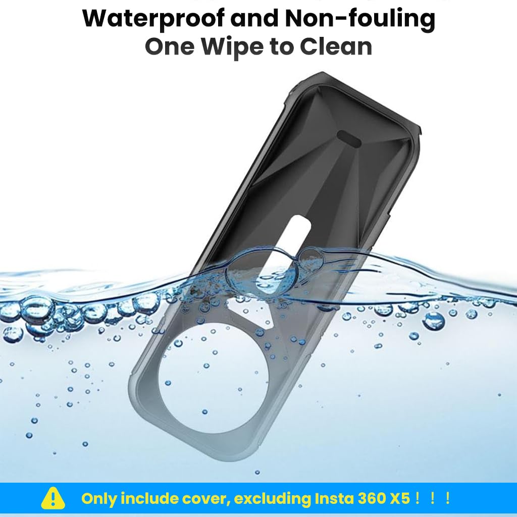 ZORBES Silicone Skin Cover for Insta 360 X5 with Slide In Design and Anti Scratch Protection
