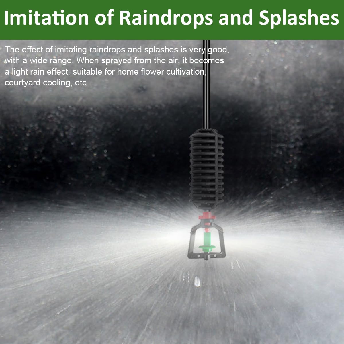 HASTHIP Hanging Drip Irrigation Kit for Gardens and Greenhouses with 60 cm 360° Rotary Sprinklers | 10 Pcs Automatic Watering System