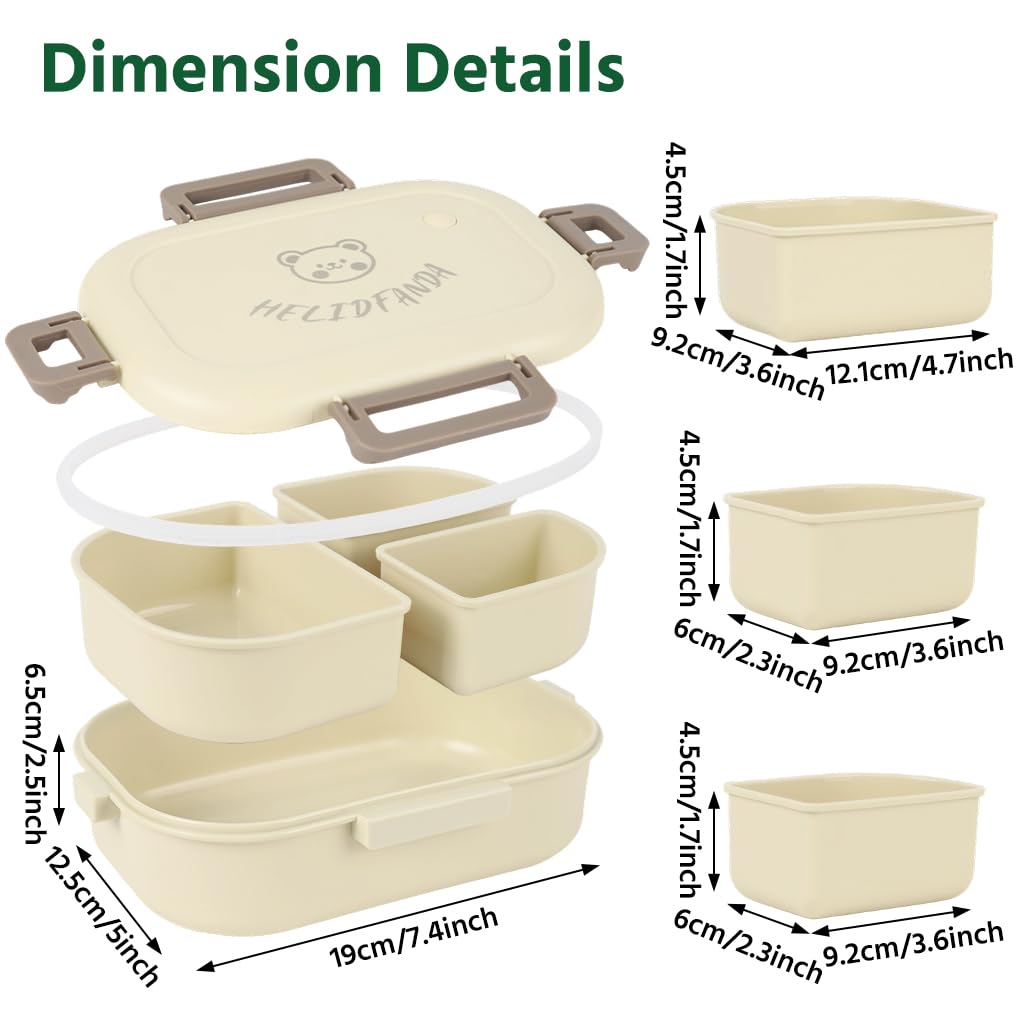 Supvox Bento Box for Kids with No BPAs and Chemical Dyes in Off White | Safe Lunch Container