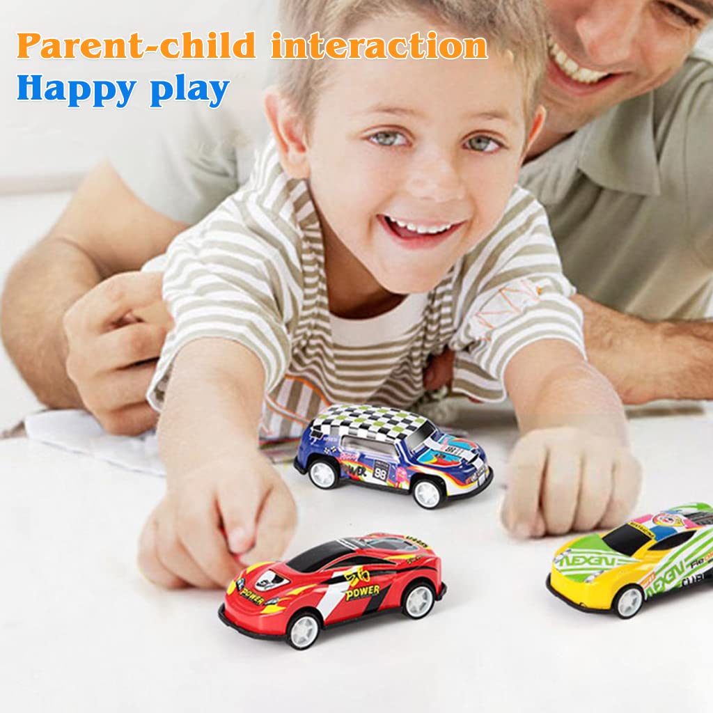PATPAT Mini F1 Race Car Toy Set for Kids featuring 20pcs Pull Back Alloy Cars with Storage Bucket