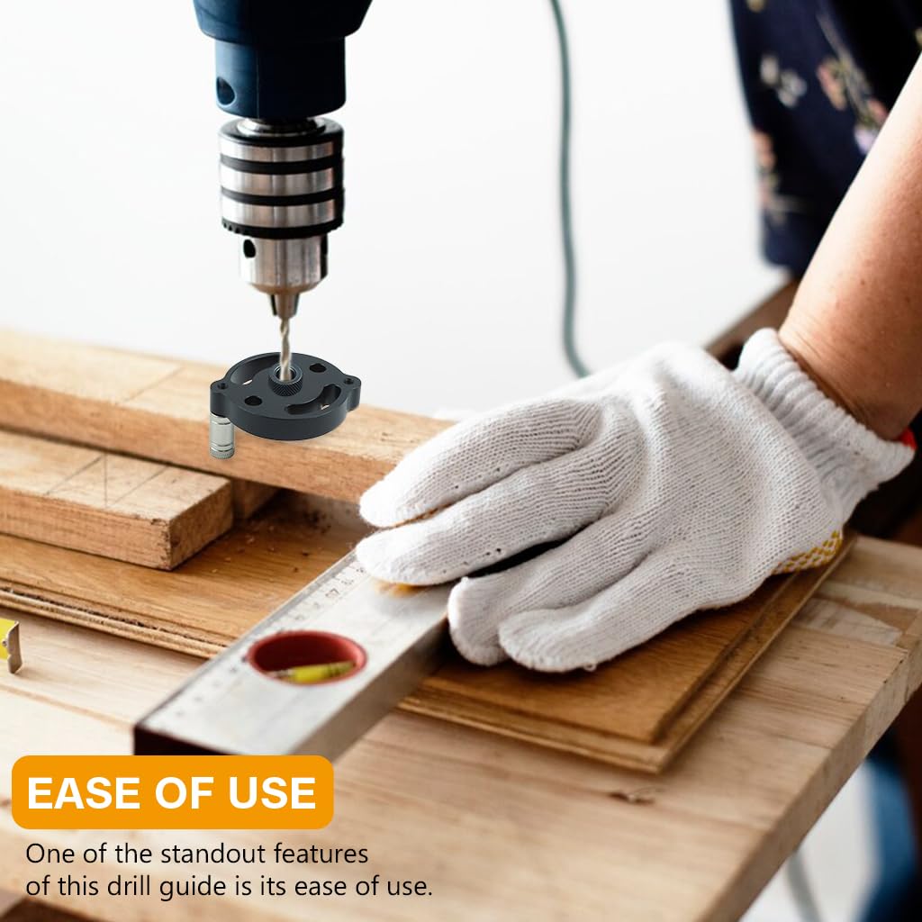 Serplex Self Centering Doweling Jig for Woodworking with 6mm 8mm 10mm Drill Guide | Aluminum Alloy Tool