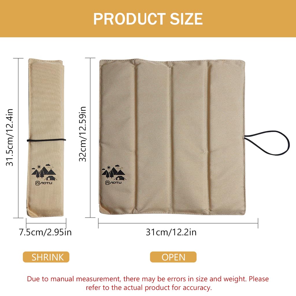 Proberos Waterproof Seat Pad for Camping and Picnics with Foldable Design 31cmx1cmx32cm | 600D Oxford Cloth Cushion