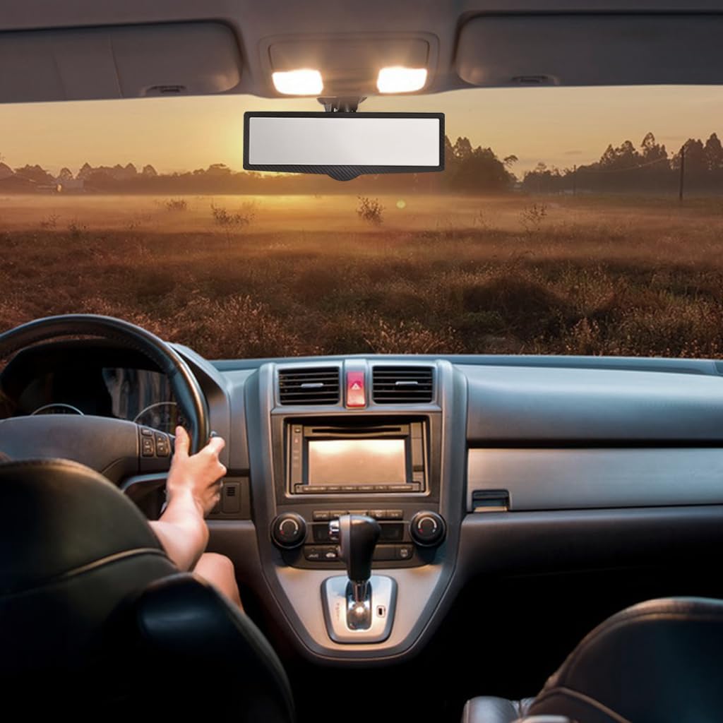 STHIRA Car Rear View Mirror for Cars and SUVs featuring HD Wide Angle 248x75mm | 3PCS