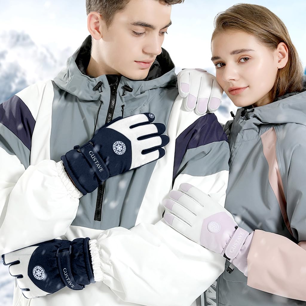 Gustave Winter Gloves for Women featuring Touch Screen Fingertips & Anti Slip Palm | 26 cm Length