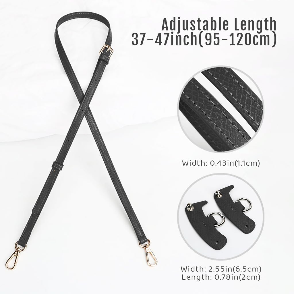 PALAY Shoulder Strap for Bags with 36–47 in Adjustable Length and eQuick Release Kit | Brown PU