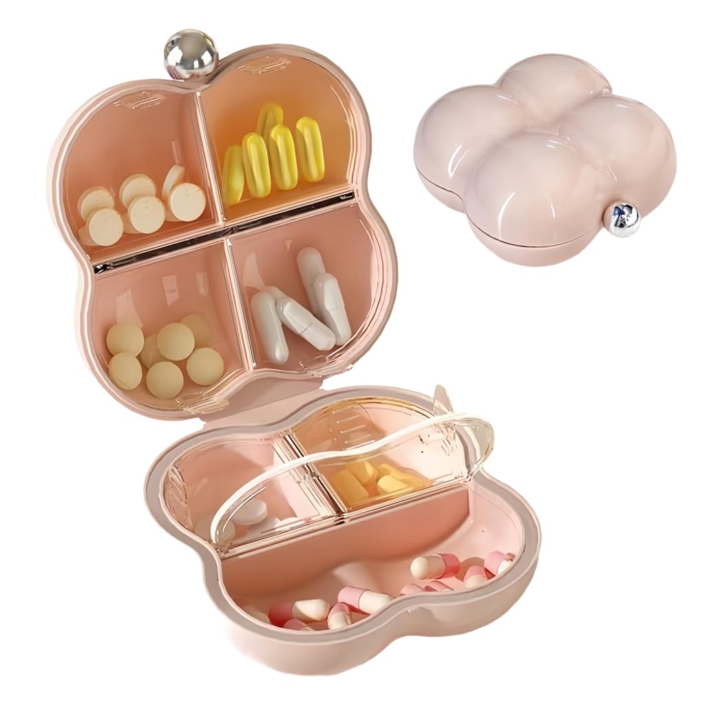 MAYCREATE® 1Pc Mini Jewelry Travel Case for Women, Clouded Shaped Earring Box, Trinket Boxes, Portable Small Earrings Box Rings Storage Box for Women Girl Men Small Necklace Rings Earrings, Pink