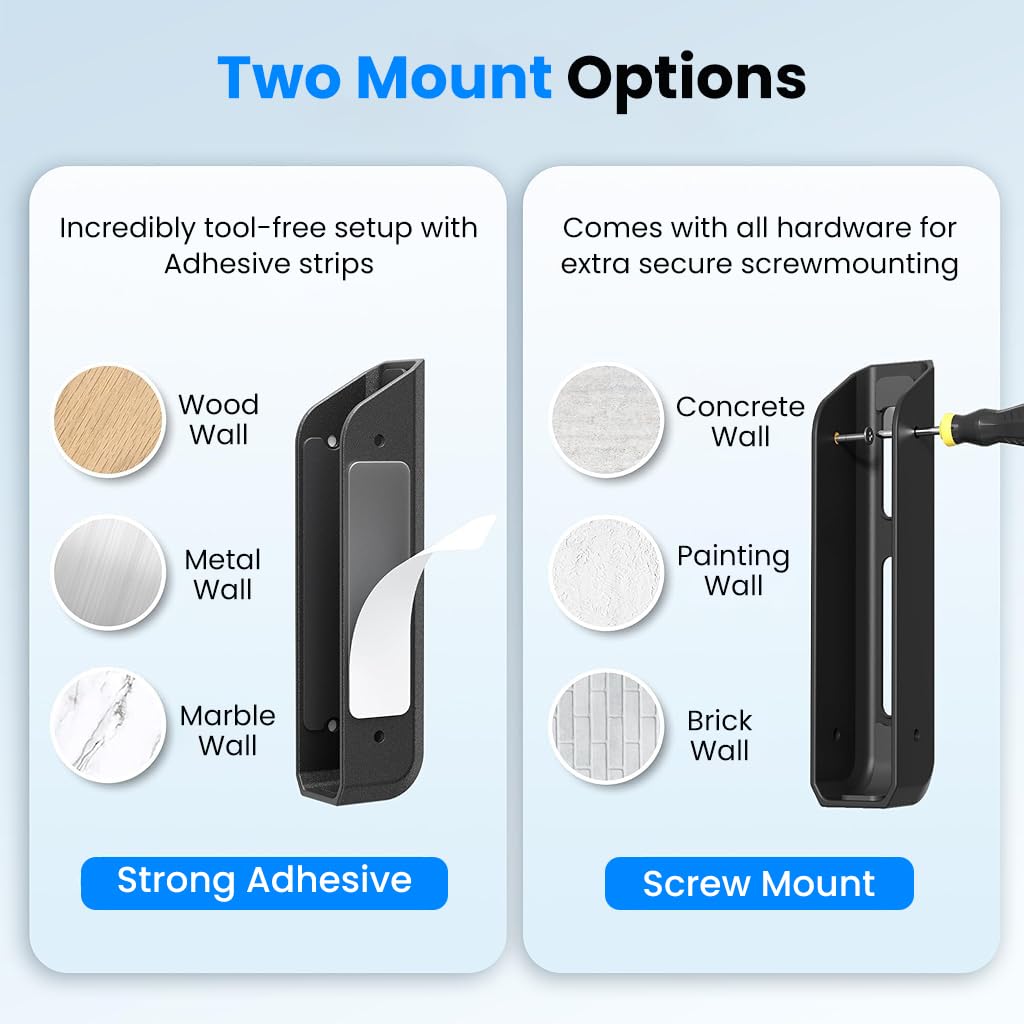 ZORBES Wall Mount Laptop Brackets for Under Desk Use with Non Abrasive Acrylic Strips