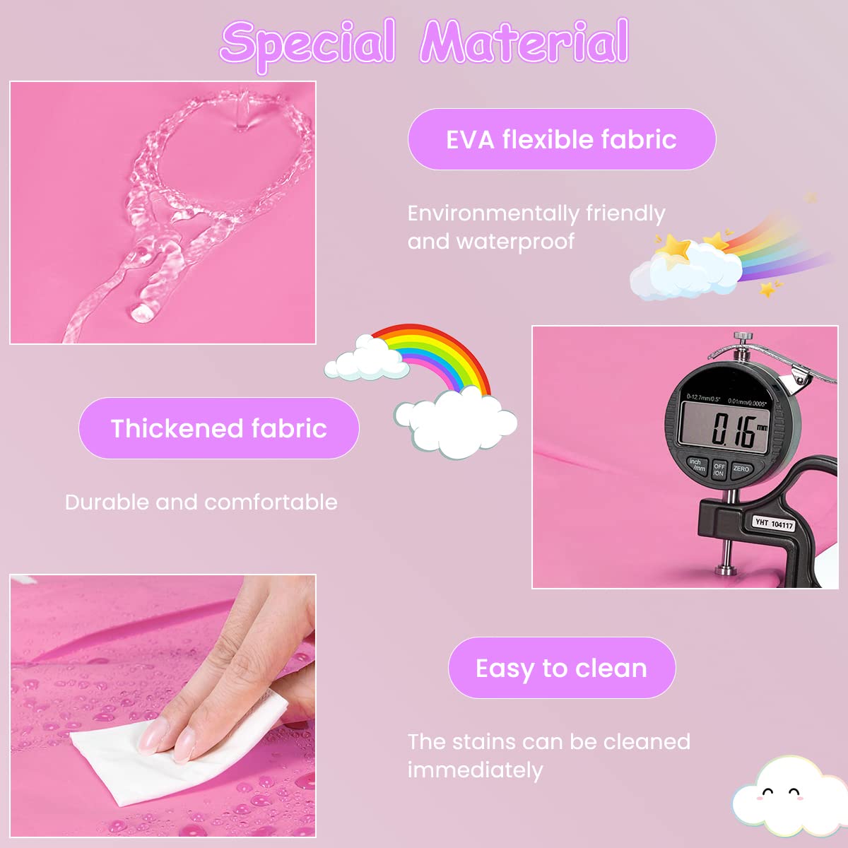 PALAY Raincoat for Kids with Backpack Cover and Reflective Strip | Waterproof EVA XL 115–130cm