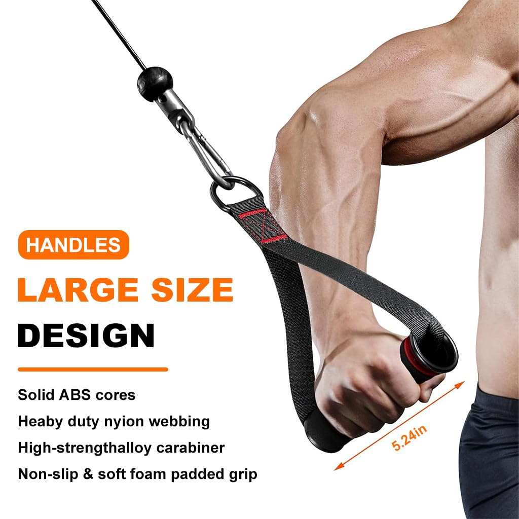 Proberos Pull Up Training Handles for Bodyweight Exercises with Ergonomic Foam Grip | Metal Carabiners Included for Full Body Strength Workouts