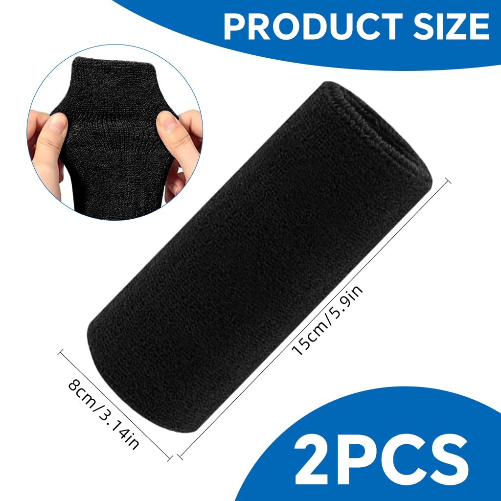 Proberos Sports Wrist Guards for Gym and Running with Moisture-Wicking Terry Fabric | 2 Pcs Stretchable Support
