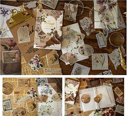 HASTHIP 55 Pcs Stickers Set Mucha Girls Journal Stickers for Planner DIY Decorative Stickers for Scrapbook Journaling Diary Book Planner Art Project 55 Designs (Multi-color2)