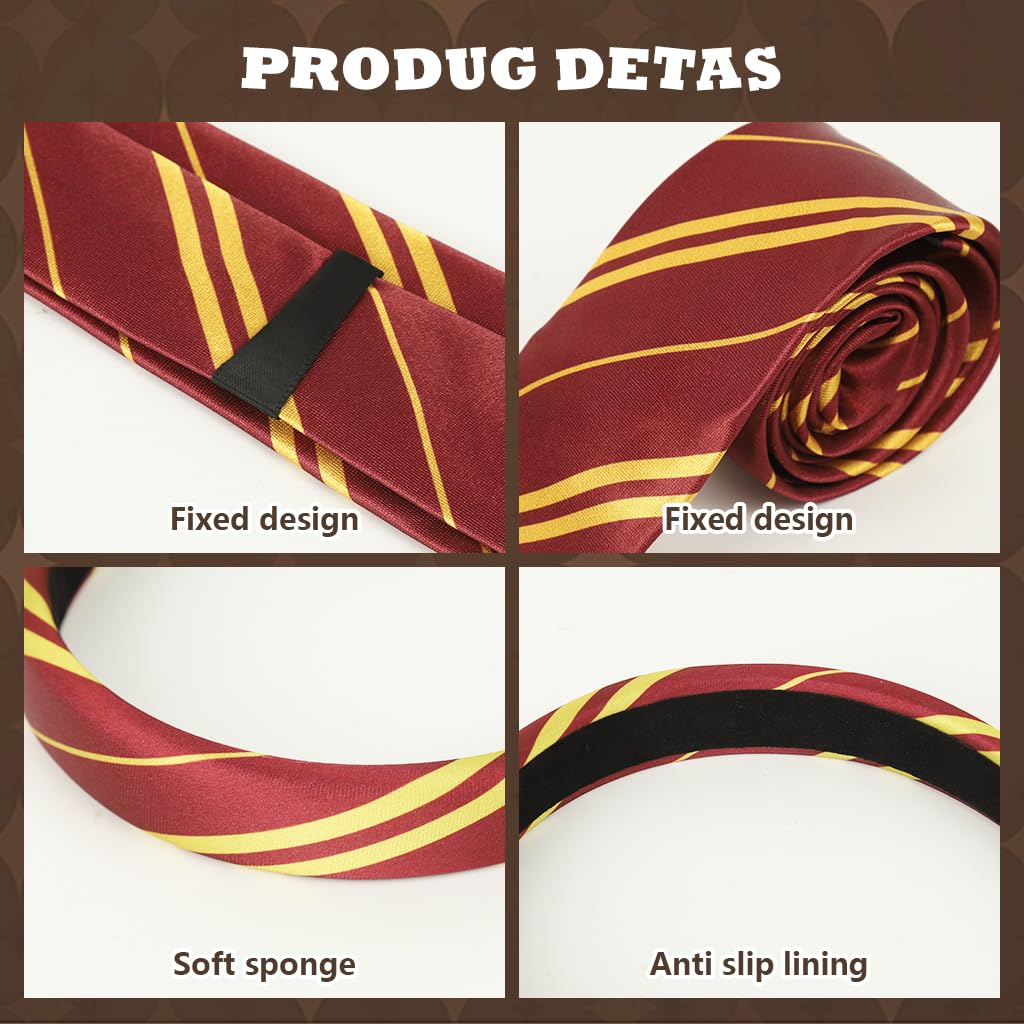 PATPAT Wizard Cosplay Costume for Halloween with 3Pcs Necktie Glasses and Headband Set