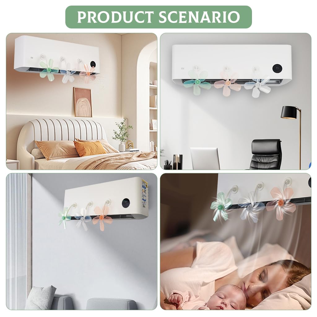 HASTHIP Air Conditioner Deflector for Room and Office featuring 3 Pcs Self Adhesive Design | Flexible Angle Adjustment Plastic Wind Shield