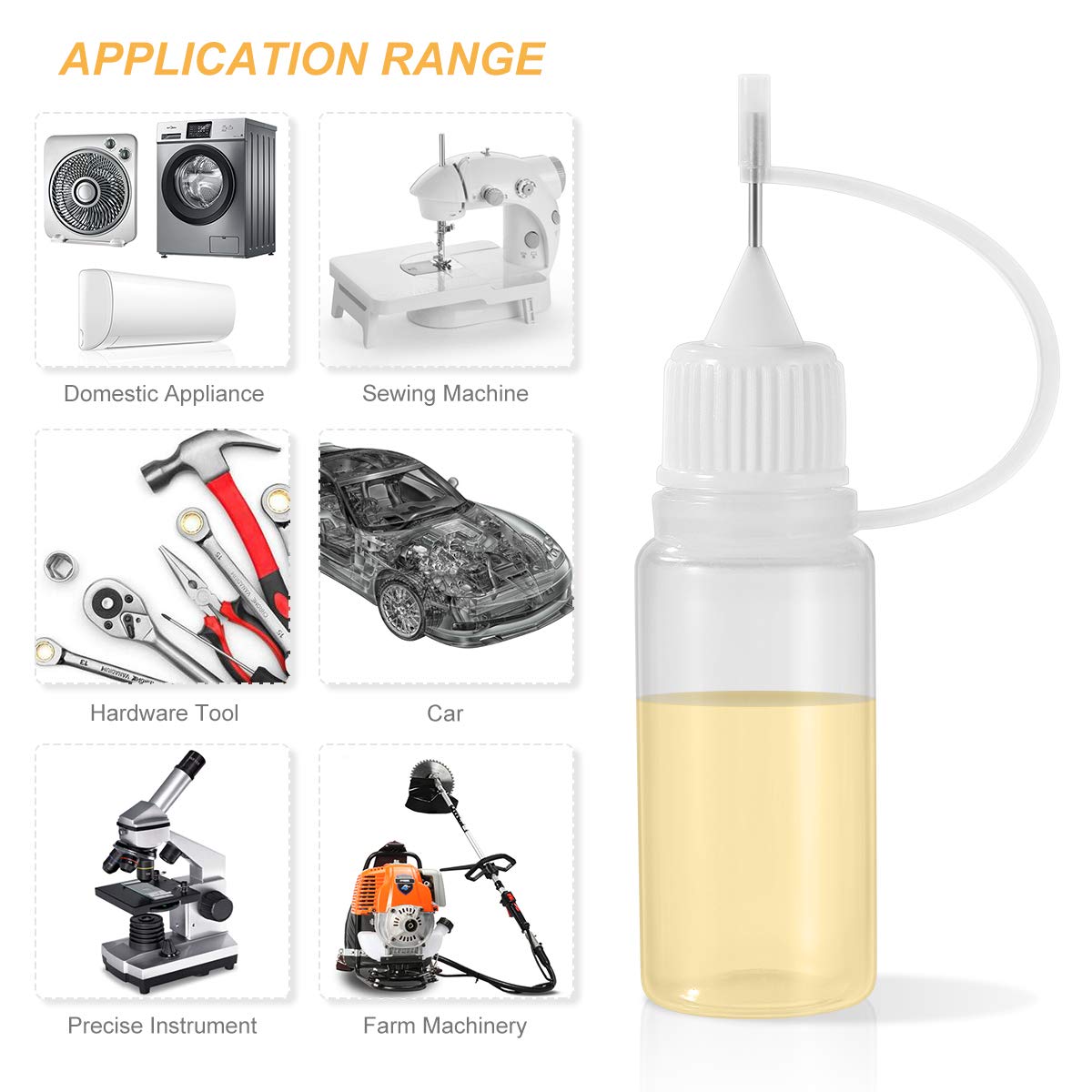 ZIBUYU Precision Tip Applicator Bottles 10 Pcs 10ml for DIY Crafts with Needle Cap | Accurate Glue and Ink Dispensing