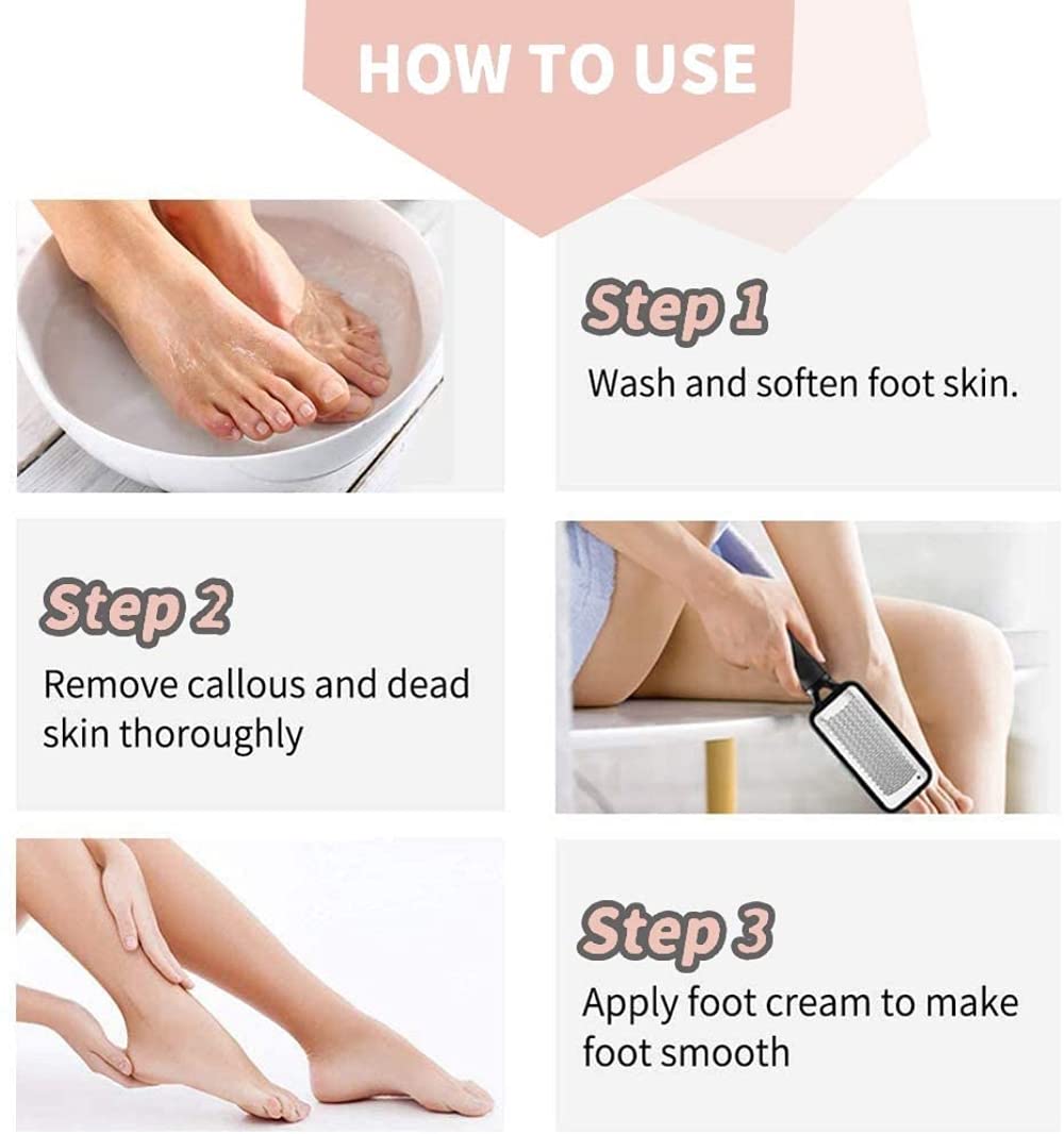 MAYCREATE Foot Filer Set for Pedicure Care with 15 Tools & Ergonomic Handle | Stainless Steel Callus Remover