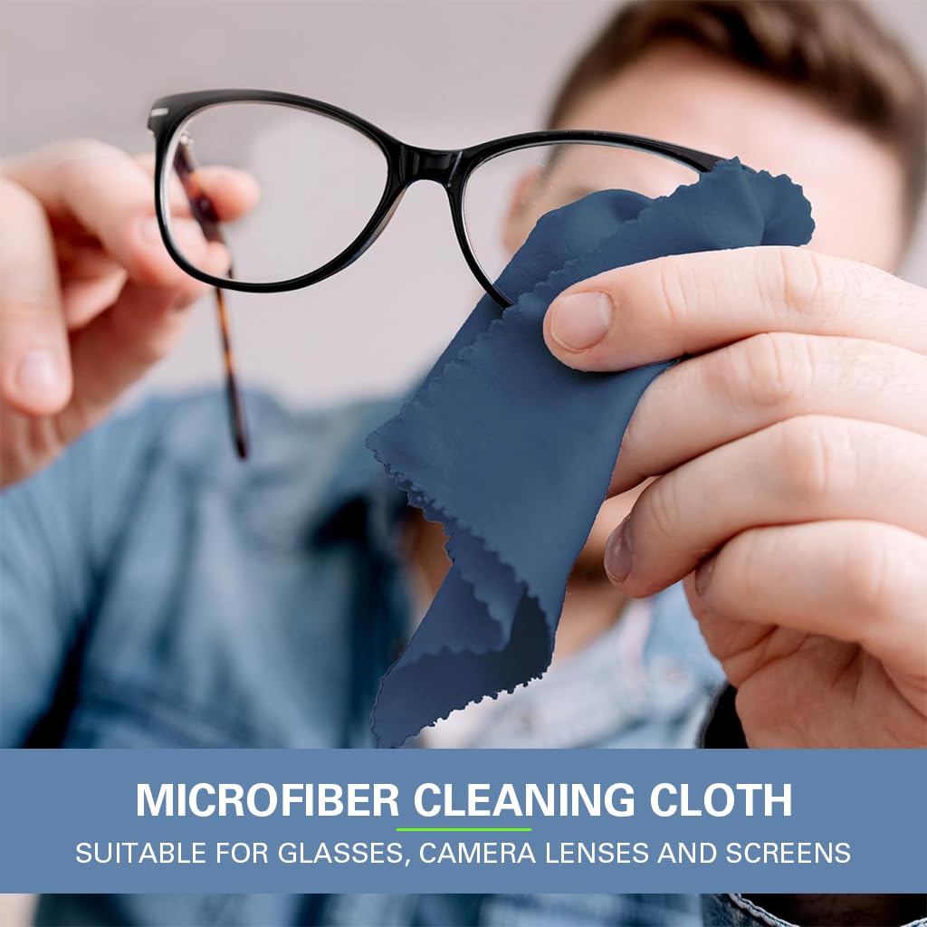 ZORBES Microfiber Cleaning Cloth for Glasses and Screens 6 Pack 5.9 x 7 in | Machine Washable