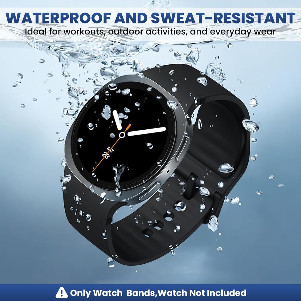 ZORBES Sport Band Compatible with Galaxy Watch 7 featuring No Gap Design and 3 Pack Silicone Strap for Men and Women