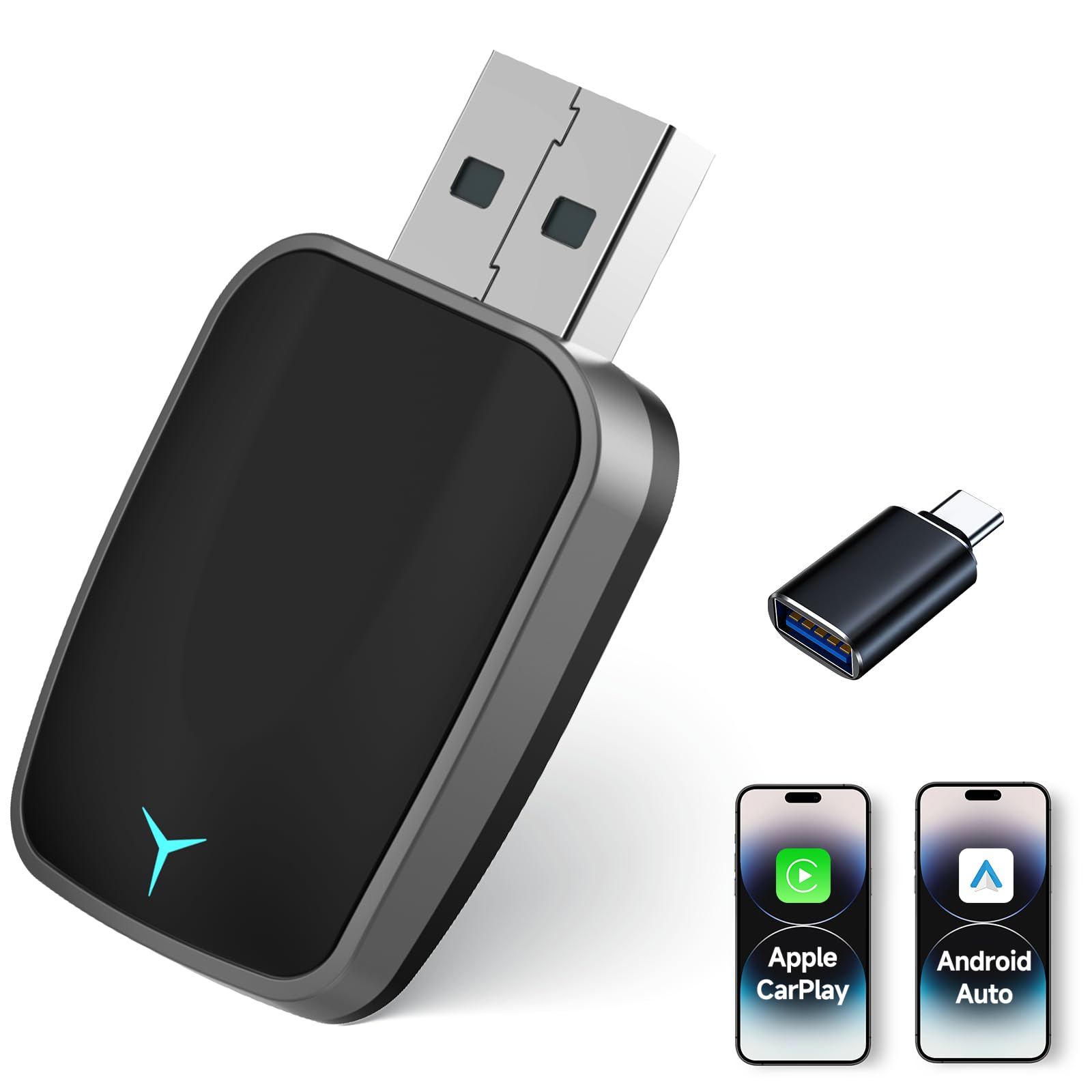 zitronix® Mini Wireless CarPlay Adapter for 2025 Upgraded, Plug & Play