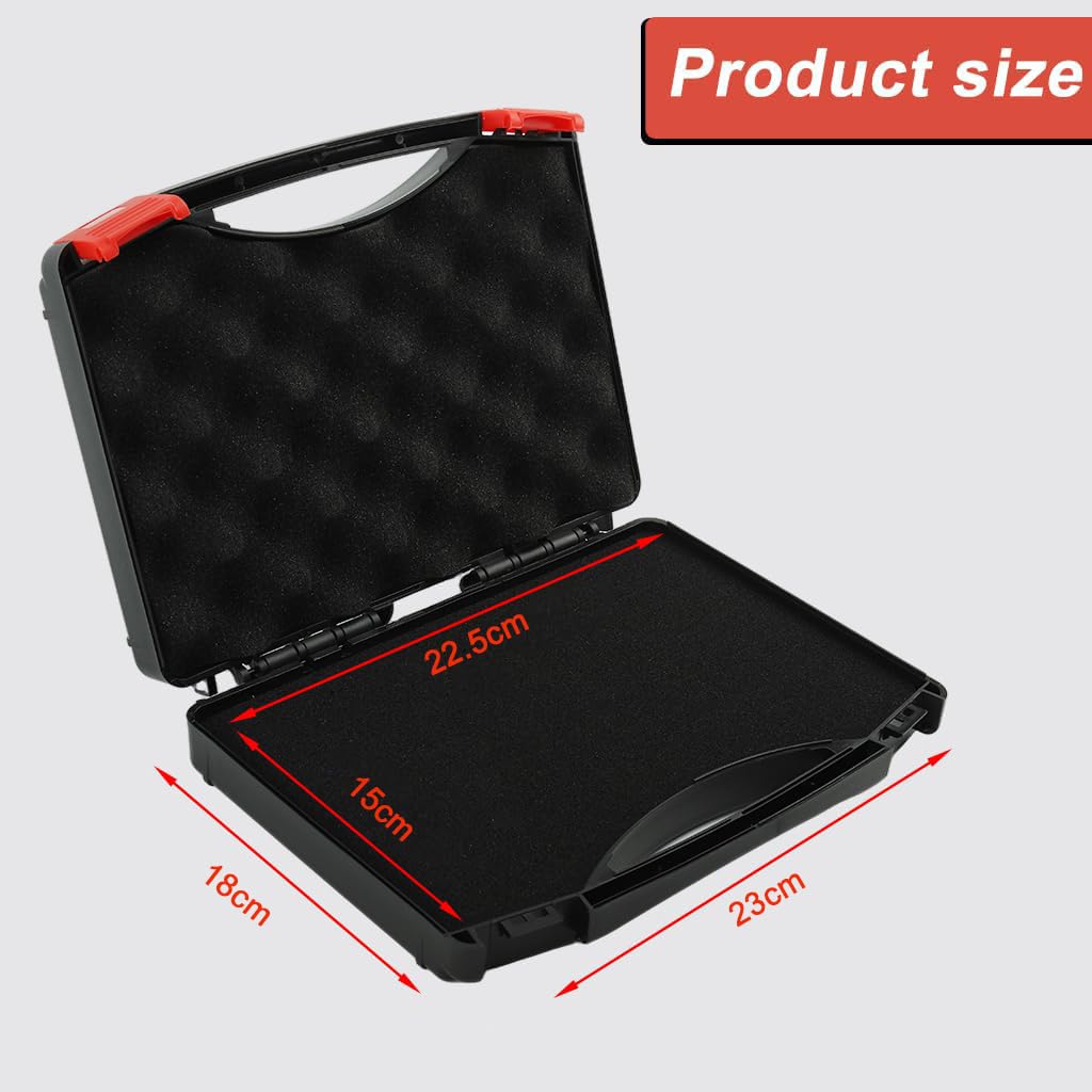 Electrical Tool Carry Case for Hardware and Electrical Tools with Custom Foam Insert 23x18x4.5cm PP Hard Shell | Anti‑Impact Storage Box