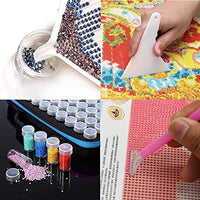 HASTHIP® 5D Diamond Painting Tools and Accessories Kits with 30 Slots Diamond Painting Storage Container, Storage Bag, Diamond Painting Trays and Pens, Tweezer and Correction tools (Without Diamonds)