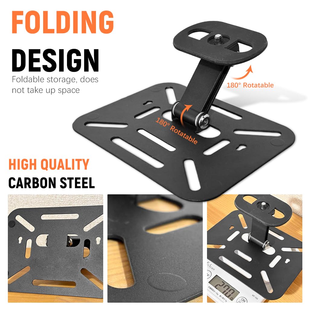 ZORBES Projector Holder Stand for Desk and Wall Use with 180° Dual Joint Design | 2 PCS Carbon Steel Mount
