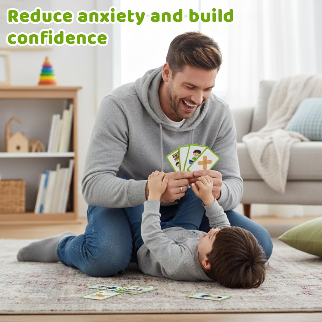 HASTHIP Communication Cards for Special Needs with 32 Flash Cards | Autism Visual Aid