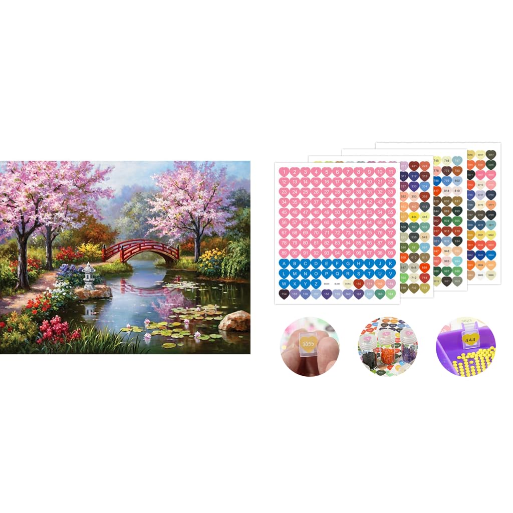 HASTHIP 5D Diamond Painting Kit for DIY Crafts featuring 11.8x15.8 in HD Canvas | 572 pcs Heart-Shaped Stickers