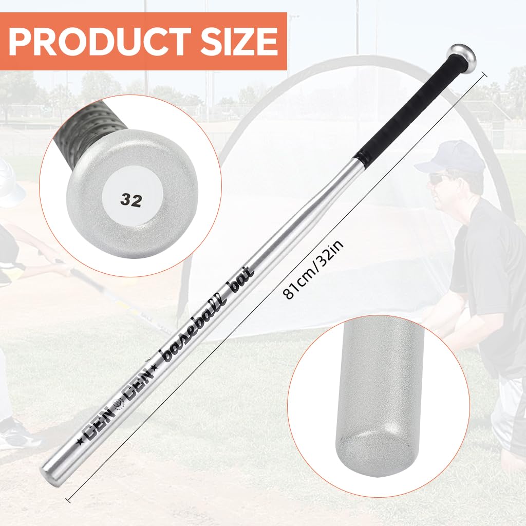 Optifit Baseball Stick for Adults with Ergonomic Rubberized Handle 32 in Aluminum Alloy | Training and Self Defence Use