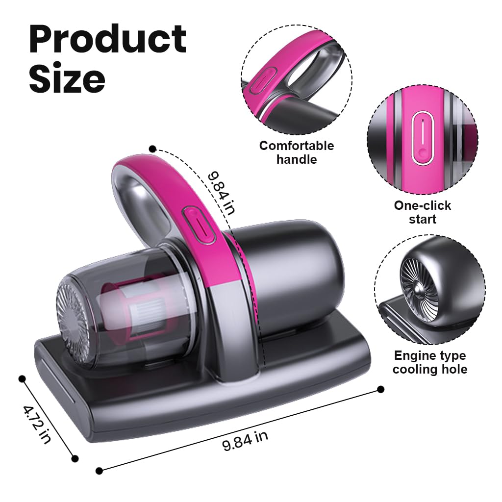 Supvox Vacuum Cleaner for Home with 13KPa Suction and UV‑C Sterilization | USB Rechargeable
