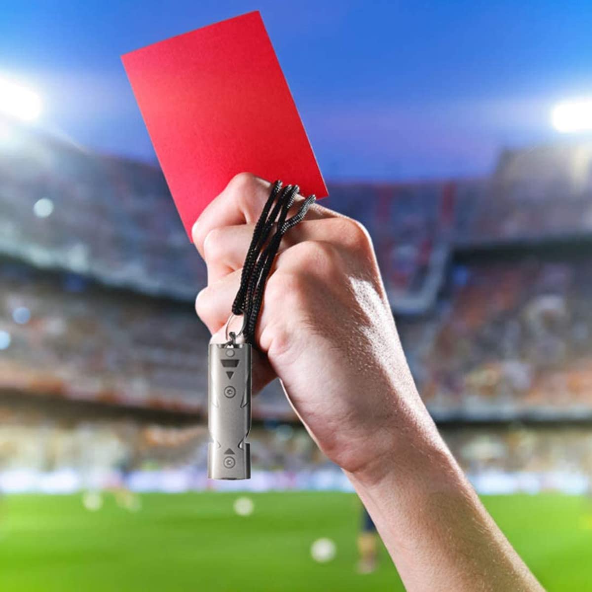 ZIBUYU Emergency Whistle for Outdoor Survival with Dual Hole 120db Sound | Stainless Steel Keychain 57×18×9mm