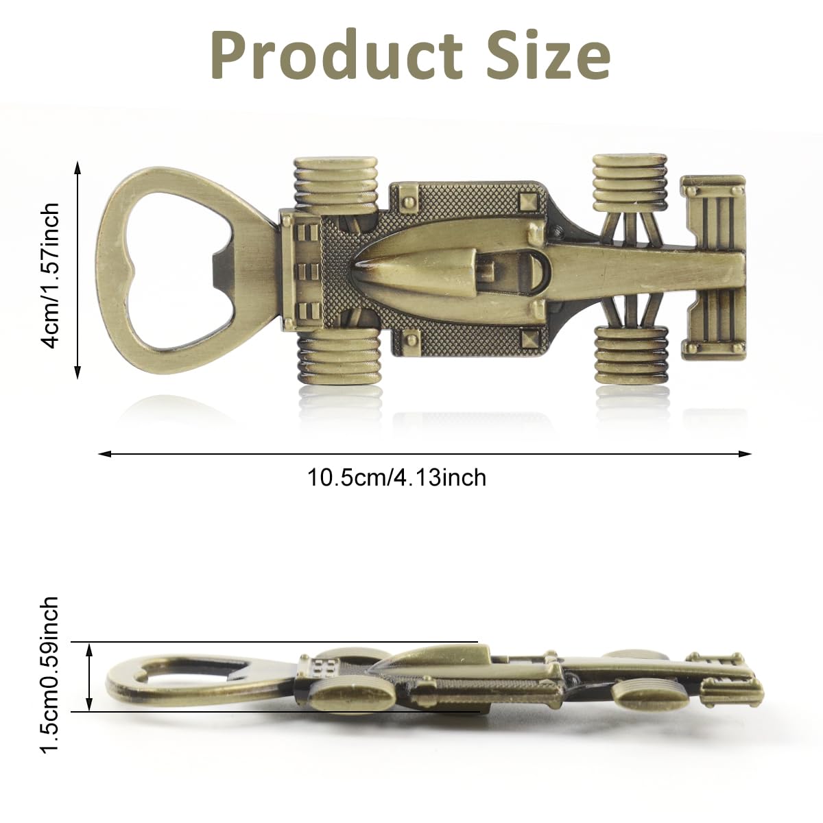 HASTHIP Racing Car Bottle Opener for Beer and Soda | 4 in Zinc Alloy Gift for Men