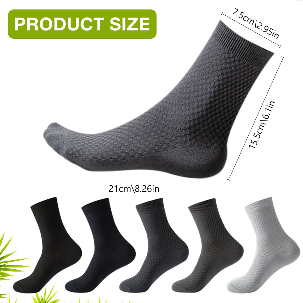 GUSTAVE Bamboo Ankle Socks for Men with Anti Odor Fiber | Pack of 5 Breathable Cotton