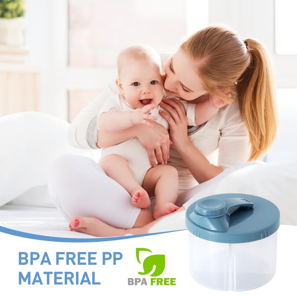 SNOWIE SOFT Baby Formula Dispenser with 4 Compartments and Leak Proof Lid | BPA Free PP Container