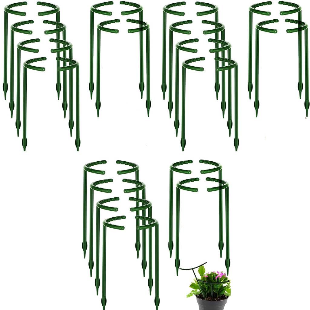 HASTHIP Garden Plant Support Stake 36PCS for Climbers and Trellis Plants | 25CM Plastic Connectable Sticks