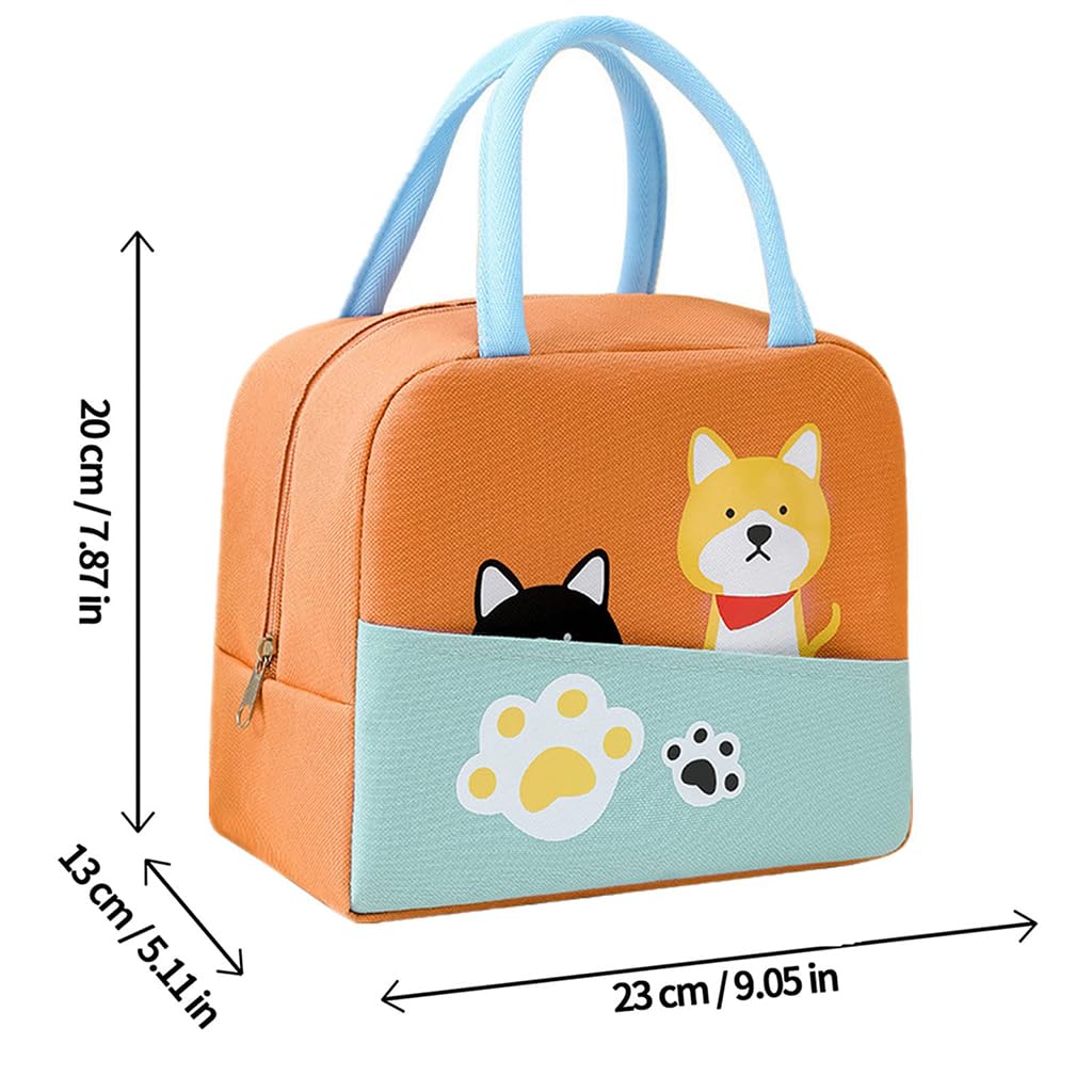 Zibuyu Insulated Lunch Bag for Office and Picnic with 9.05x5.11x7.87 in Capacity | Waterproof Oxford Cloth for Kids and Adults