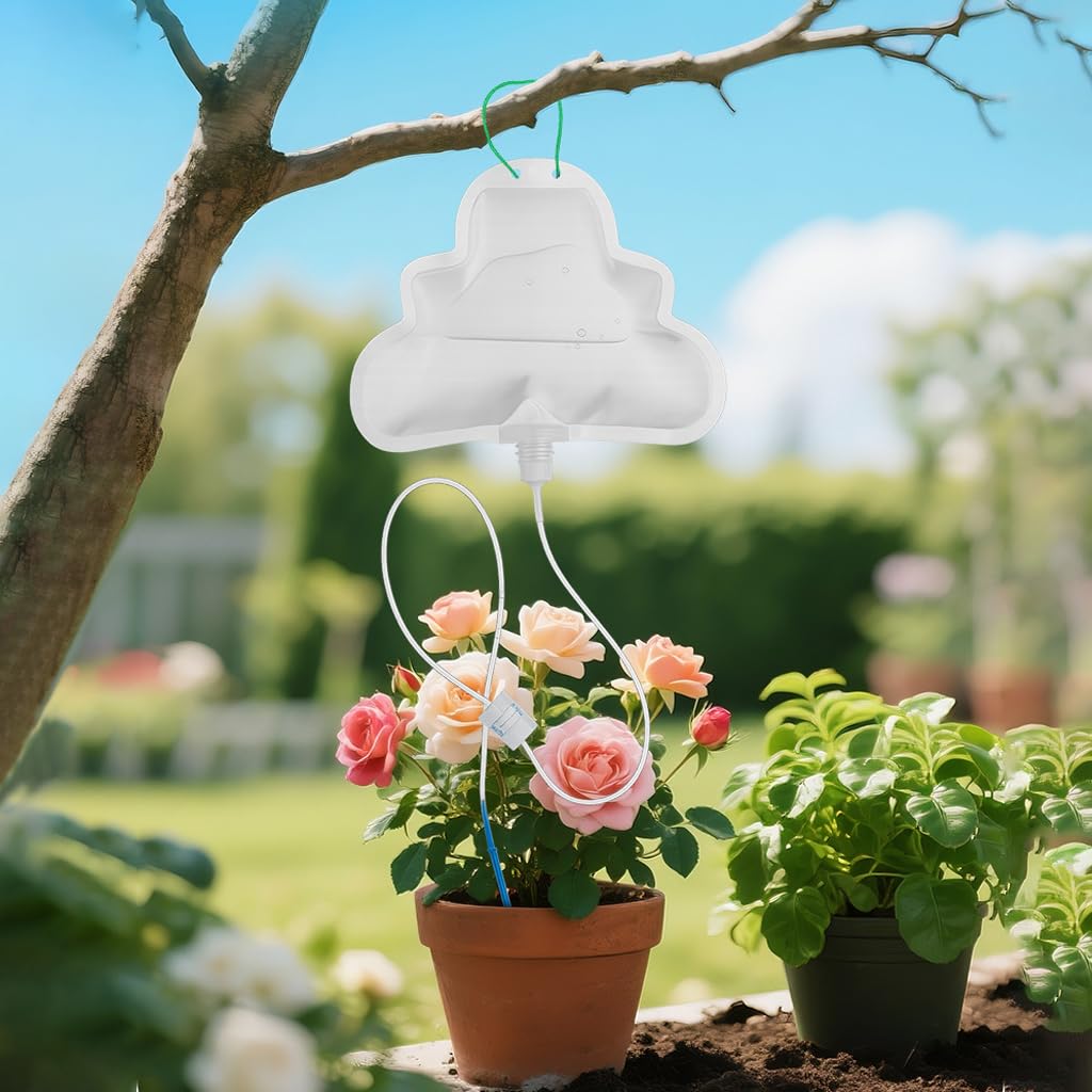 HASTHIP Self Watering Kit for Indoor and Outdoor Plants featuring 3 pcs 500ml Drip Bags