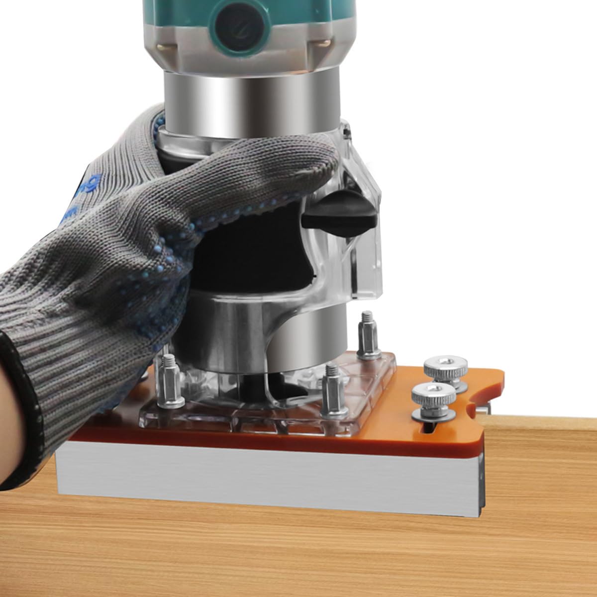 Serplex Woodwork Router Base Tool for Cabinet Furniture with 65mm Guide and 2 in 1 Slotting | Aluminum Alloy Construction