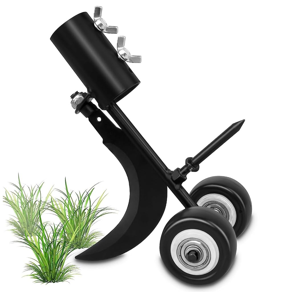 HASTHIP Garden Weeder for Lawn Care with Dual Wheel Design and Carbon Steel Head | 1.96 in Handle Fit