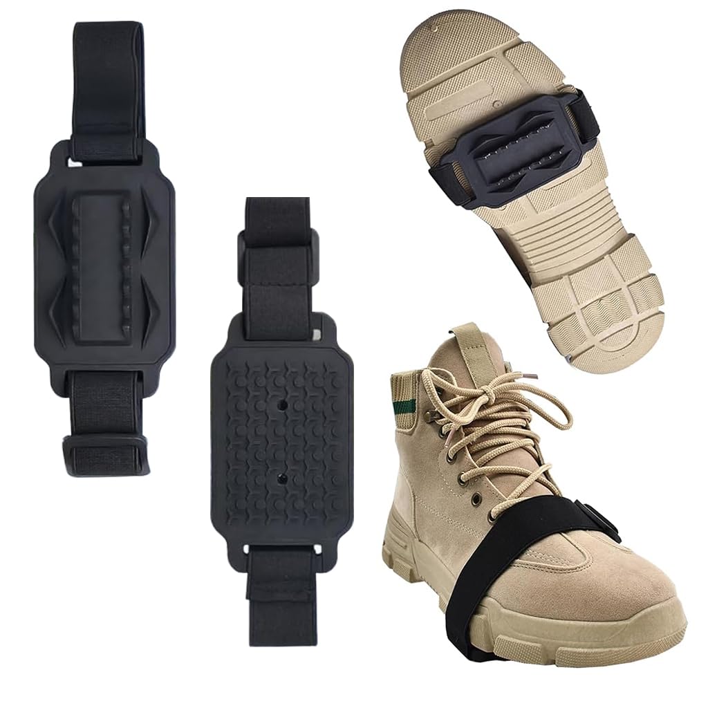 GUSTAVE Ice Cleats for Shoes and Boots with 14 Silicone Spikes featuring Rotatable Design | Ideal for Winter Walking and Hiking