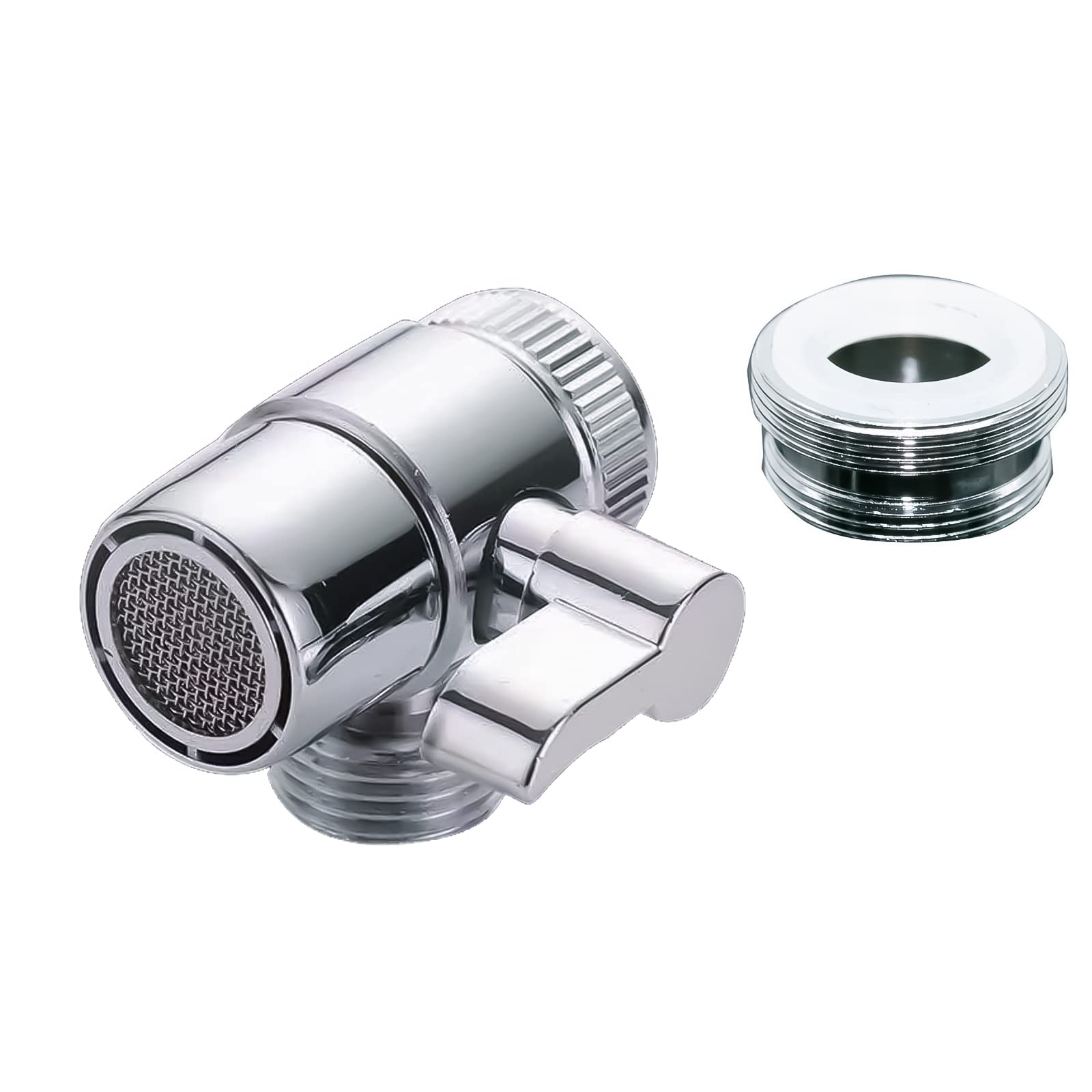 Zibuyu 3 Way Faucet Diverter for Kitchen and Bathroom with Switch featuring Brass Body | Universal G1/2 Thread Adapter
