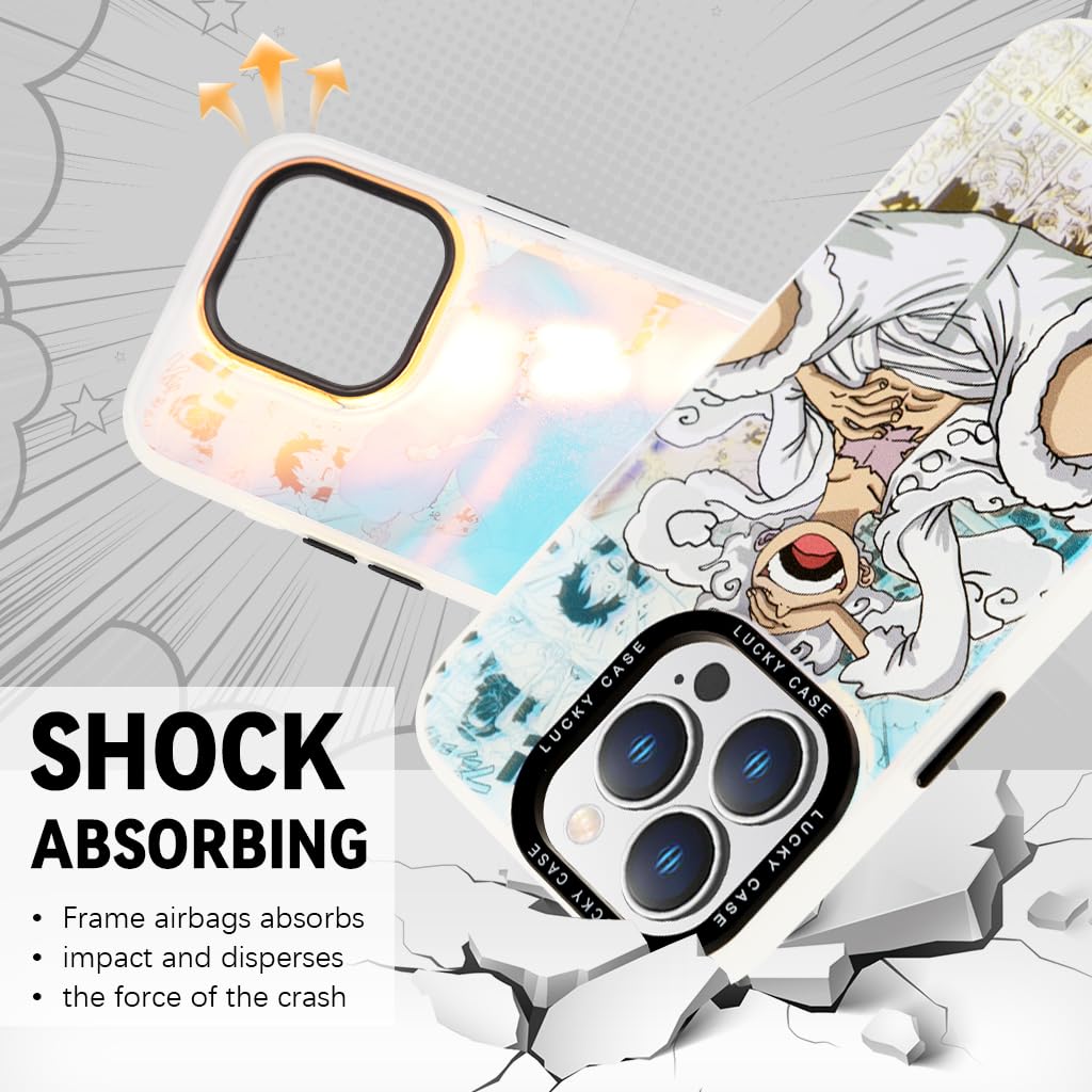 FANCYKU Phone Case for iPhone 16 Pro with Holographic Iridescent Acrylic | Anti Scratch