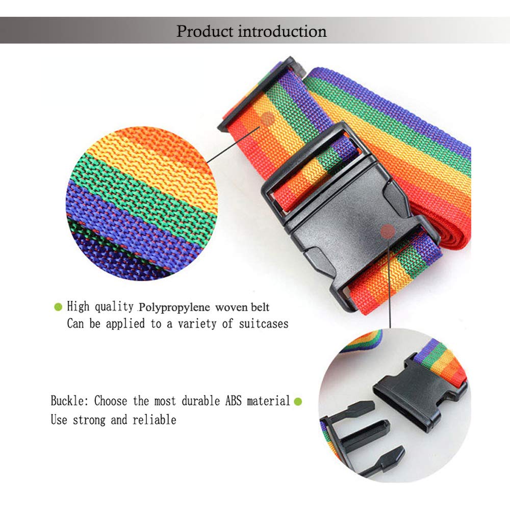 ZIBUYU Bag Straps for Luggage featuring Quick Release Buckle and 78 in Adjustable Belt | 2 Pcs Polypropylene TSA Approved Travel Accessory