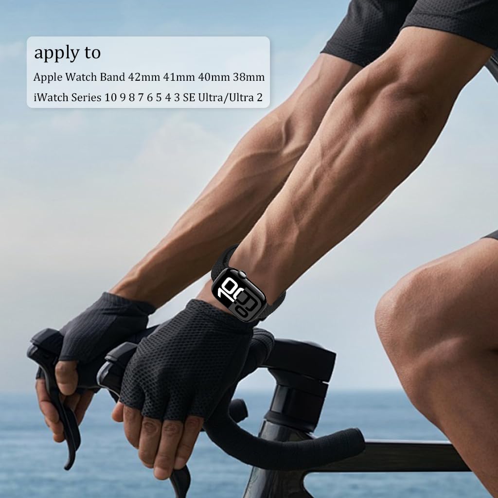 ZORBES Nylon Braided Band for Apple Watch 49mm–42mm with Adjustable Parachute Buckle | Stretchy Loop Strap for Men and Women