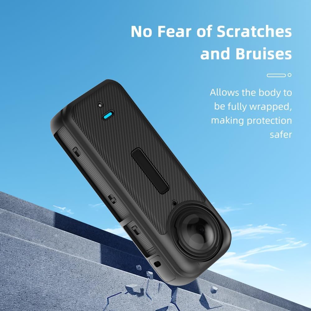 ZORBES Silicone Cover for Insta 360 X4 with Anti Scratch Skin and Snug Fit Protection | Camera Accessory