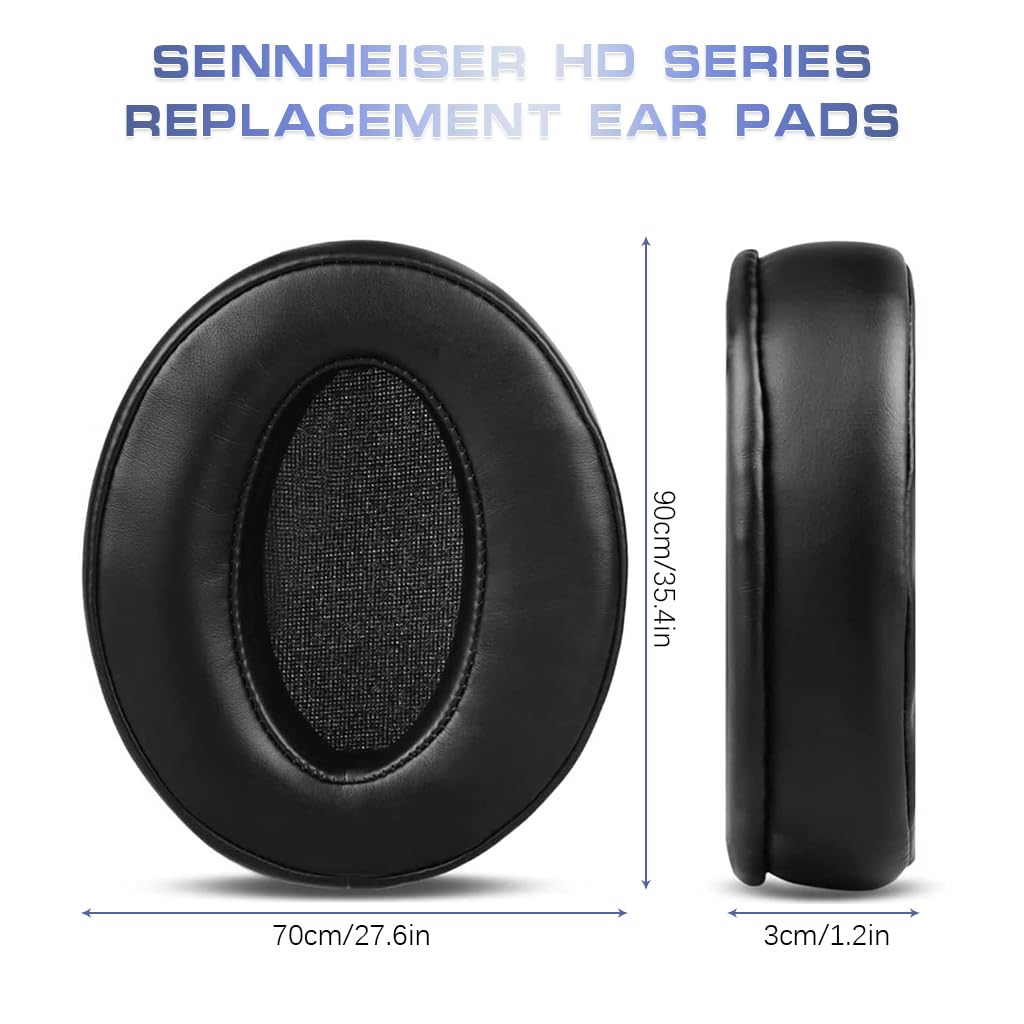 ZORBES Replacement Ear Pads for Sennheiser HD Series with Memory Foam and Faux Leather Cover | 1 Pair