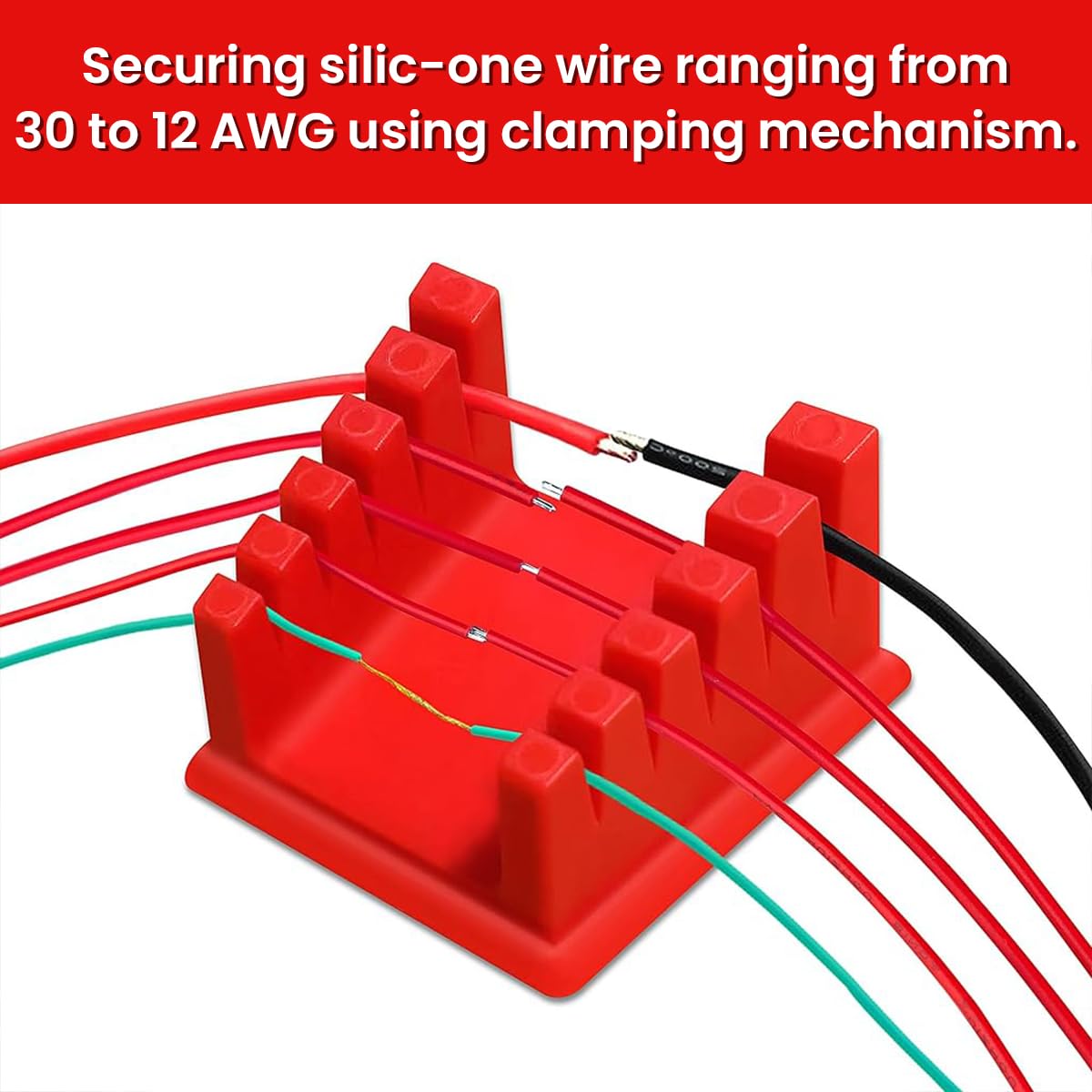 Serplex® Welding Soldering Station 5-Slot Silicone Cable Holder for 30-12AW Wire Cable Stablizer Holder Cable Retaining Clip