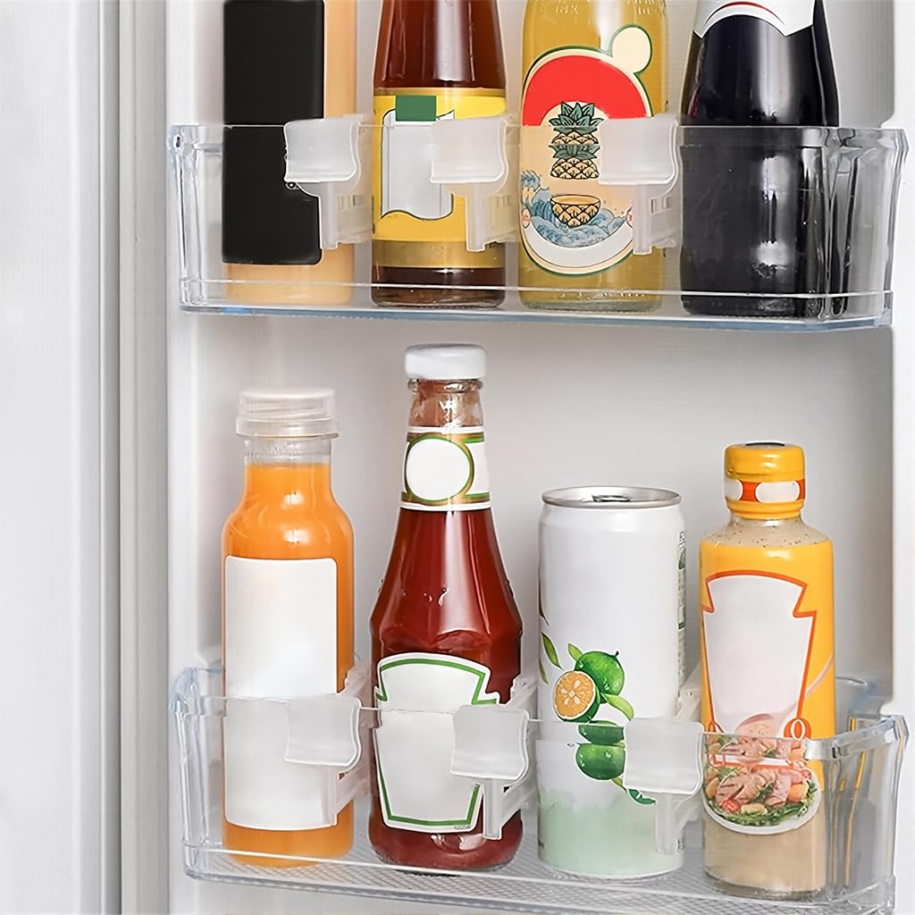 ZIBUYU Refrigerator Door Organizer for Kitchen Storage with Adjustable Dividers 8 Pack