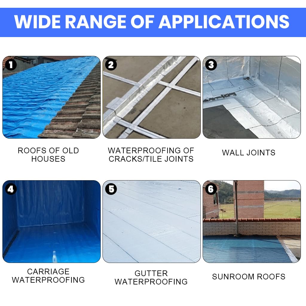 Serplex Roof Repair and Sealant Tape for Roofs and Gutters 10cm x 5m featuring UV Resistant Waterproof Adhesive | Easy Peel and Stick Outdoor Leak Stopper