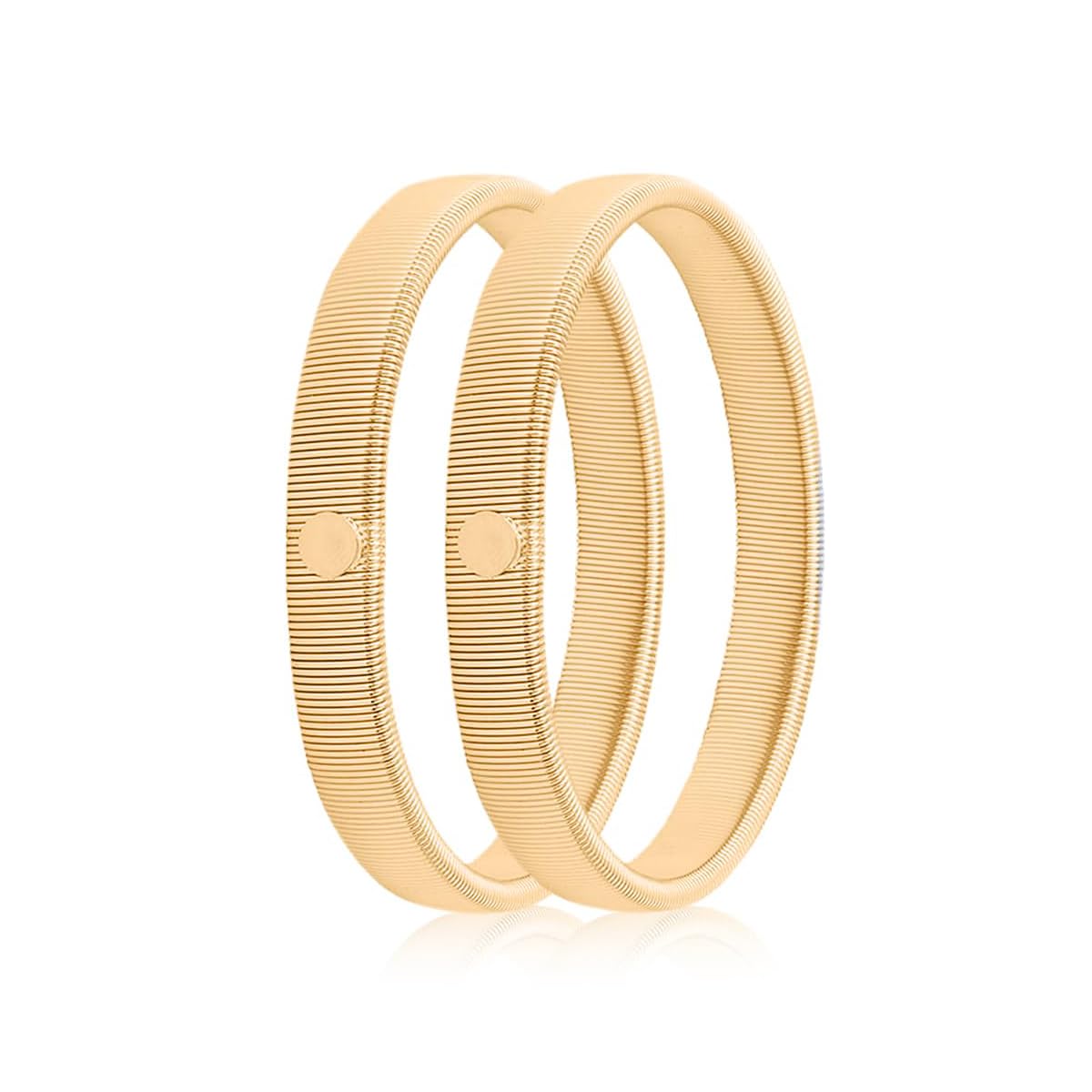 GUSTAVE Shirt Sleeve Holder for Men and Women with Stretchy Metal Armbands | Gold Pair