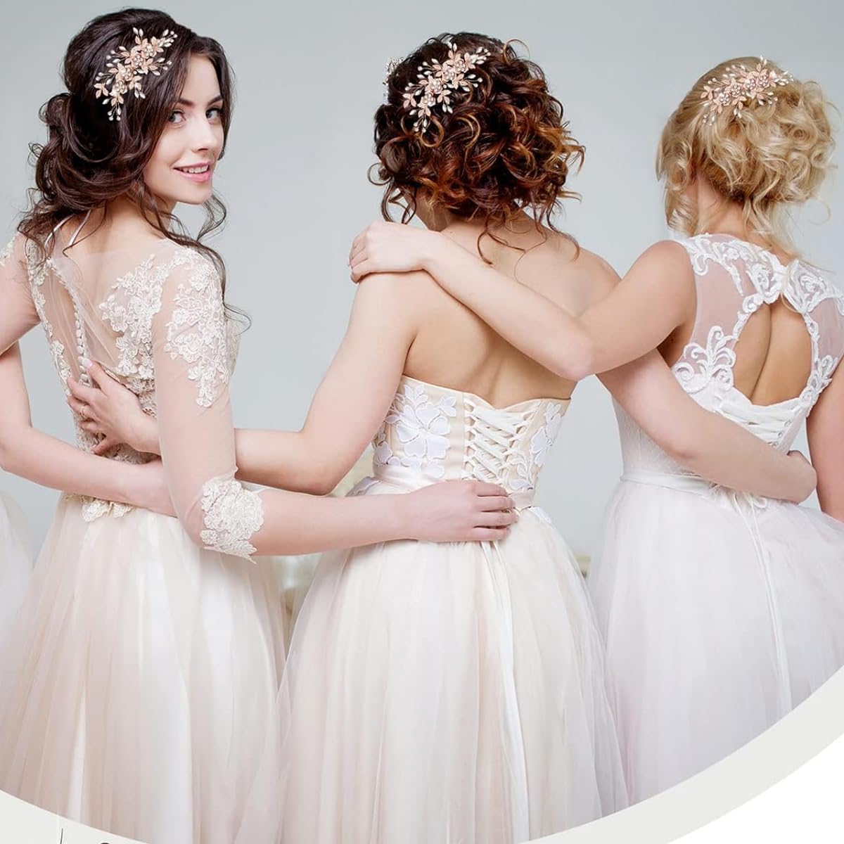 PALAY Flower Hair Clips for Women featuring Rhinestones and Metal Floral Design | Elegant Bridal & Party Hair Accessory